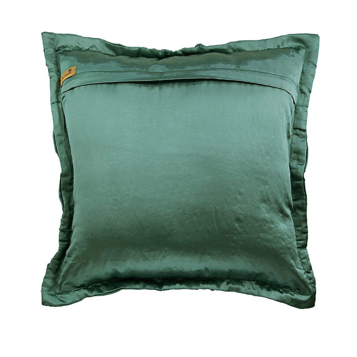 Dreamy Teal - Teal Blue Satin Decorative Euro Sham