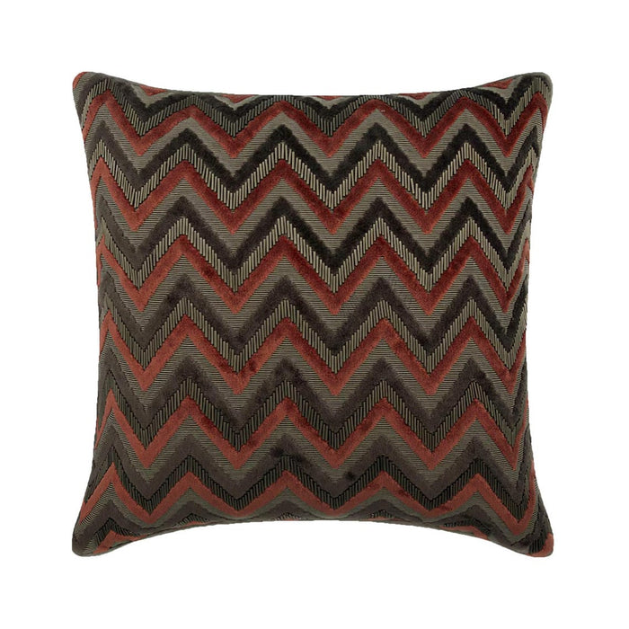 Dress Chevron - Grey Velvet Throw Pillow Cover
