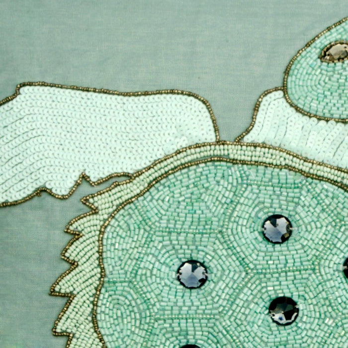 Turtle Dove Silk Throw Pillow Cover