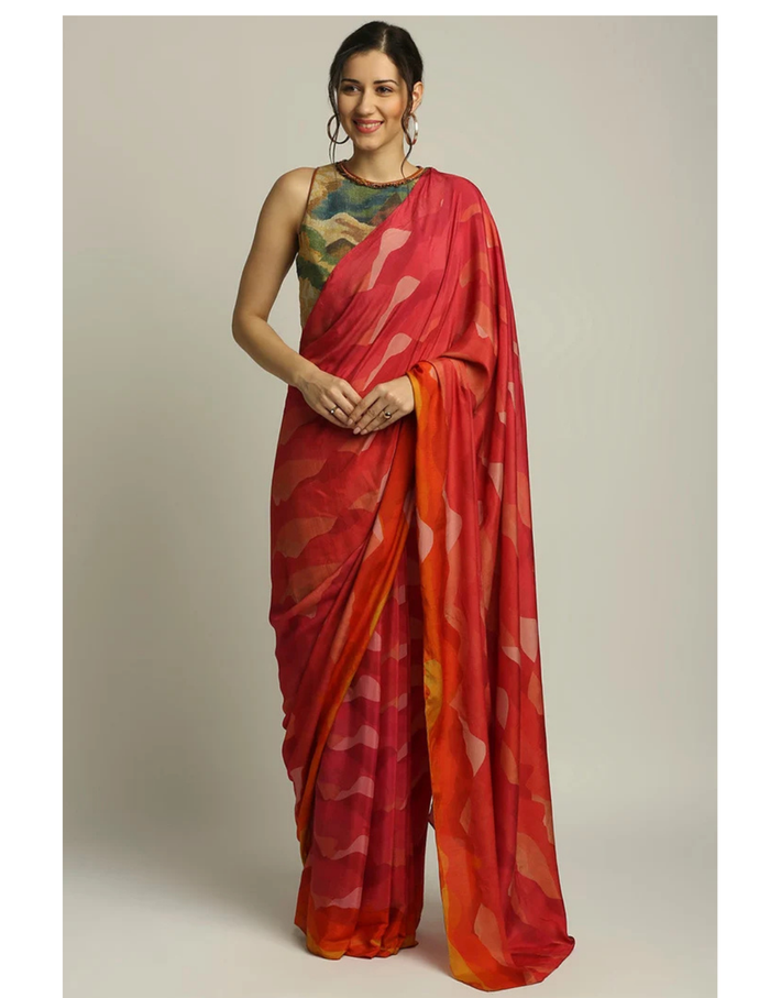Dune Shadow Pre-Stitched Saree