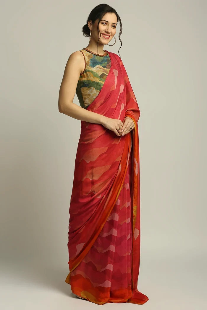 Dune Shadow Pre-Stitched Saree
