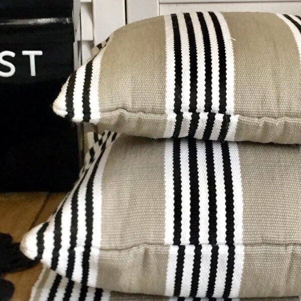 Durban Sand | Outdoor Cushion Cover & Poly Insert | 60x60cm (BOWRAL) - Suzie Anderson Home