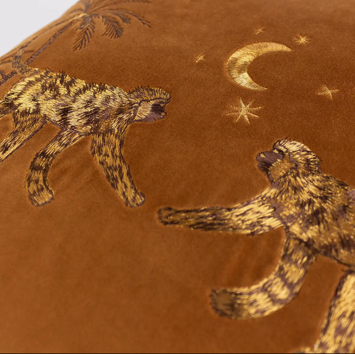 Dusk Monkey Rust Cushion