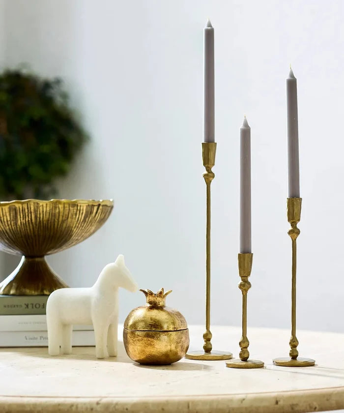 Eadie Gold Candlestick | Small - Suzie Anderson Home