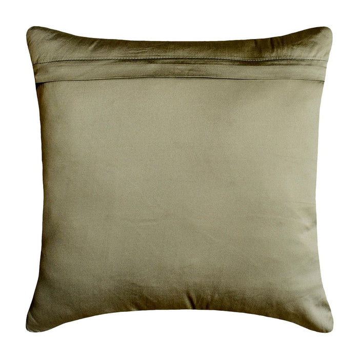 Earthy Texture - Green Taffeta Decorative Euro Sham