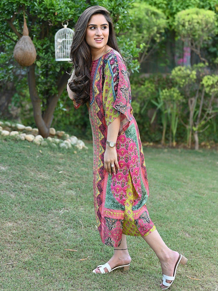 Ekaya Pink Kaftan Set