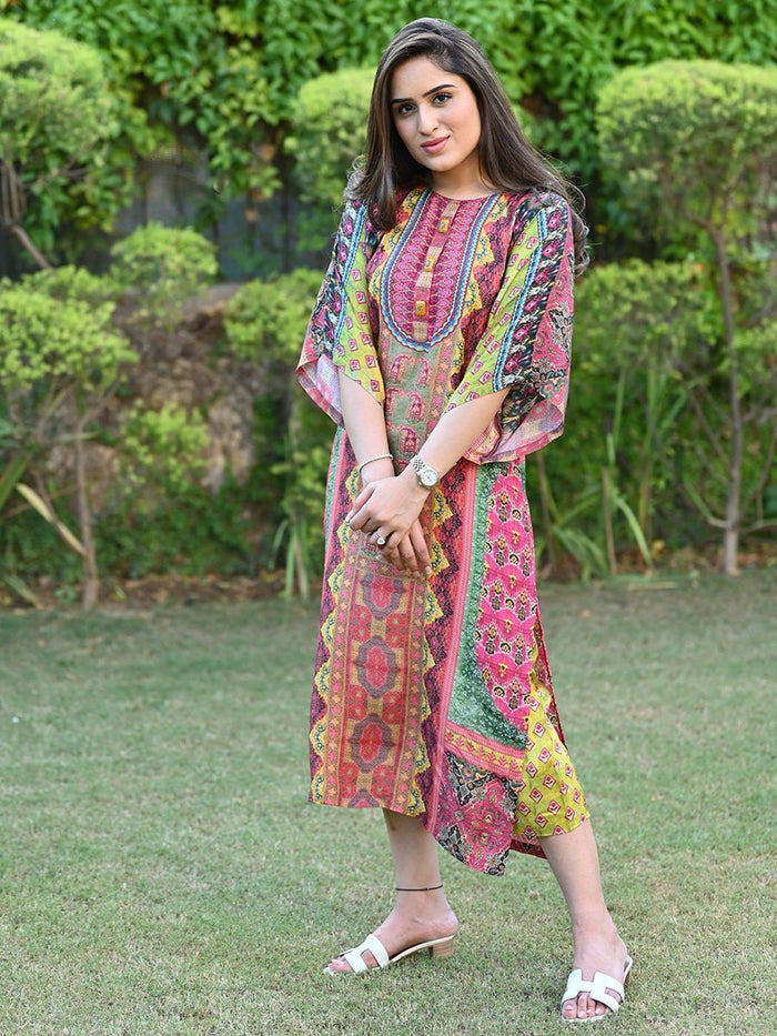 Ekaya Pink Kaftan Set