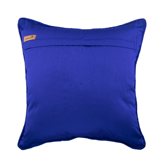 Electric Blue Knots - Blue Art Silk Decorative Euro Sham