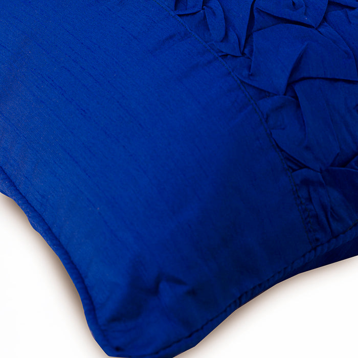 Electric Blue Knots - Blue Art Silk Throw Pillow Cover