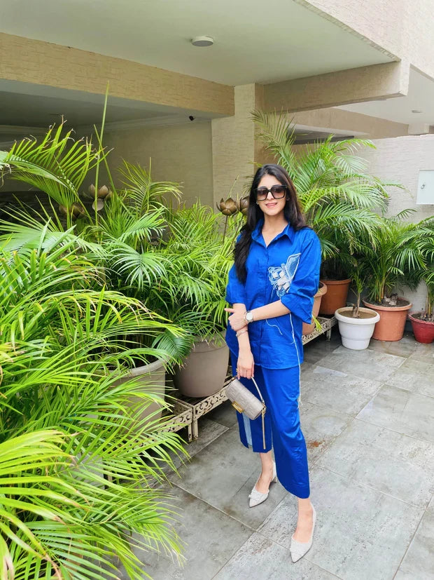 Designer Electric Ivy co ord set
