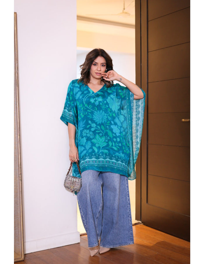 Emerald Bloom Kaftan Shop Online