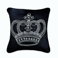 Emperors Crown - Black Velvet Decorative Euro Sham
