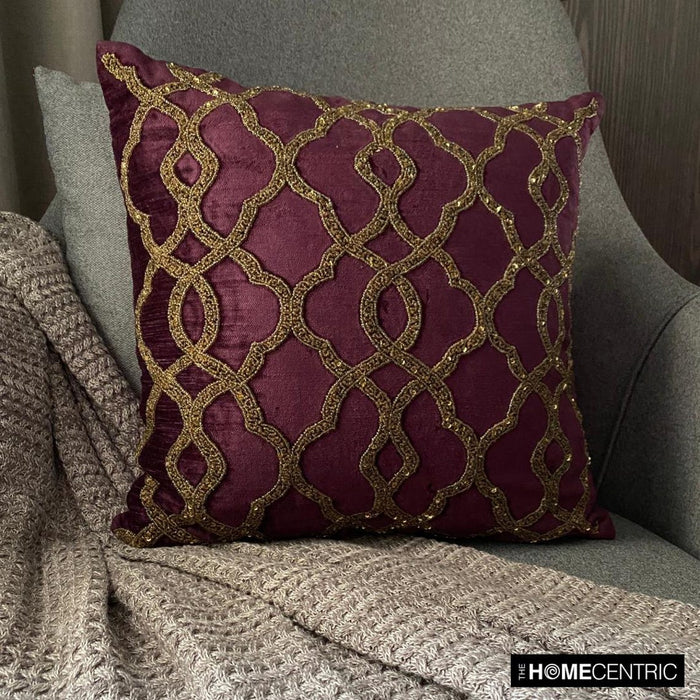 Estrellas - Purple Velvet Decorative Euro Sham