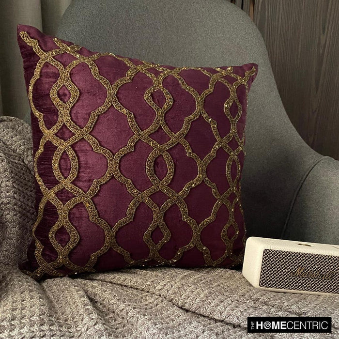 Estrellas - Purple Velvet Decorative Euro Sham