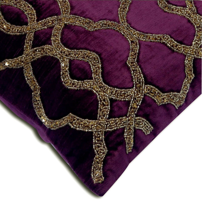 Estrellas - Purple Velvet Decorative Euro Sham