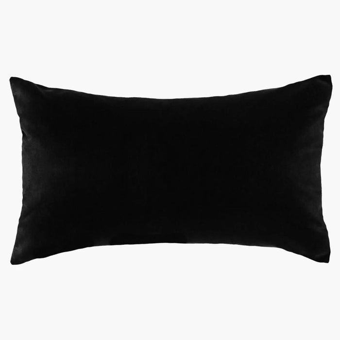 Etro Mini Velvet & Linen Cushion & Insert | Black | 30x50cm - Suzie Anderson Home