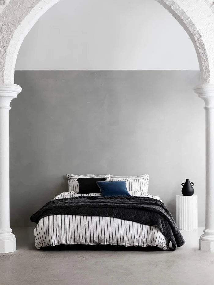Etro Velvet & Linen Cushion & Insert | Black | 50x50cm - Suzie Anderson Home