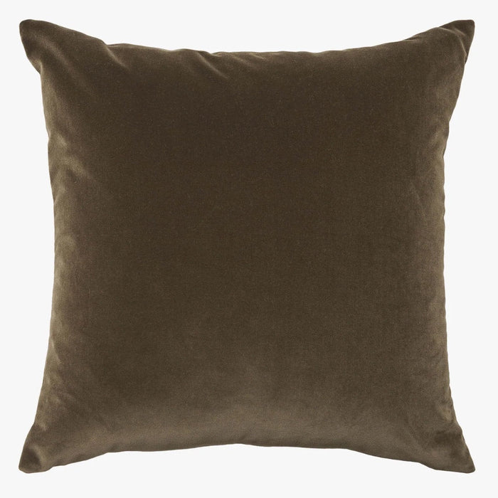Etro Velvet & Linen Cushion & Insert | Olive | 50x50cm - Suzie Anderson Home