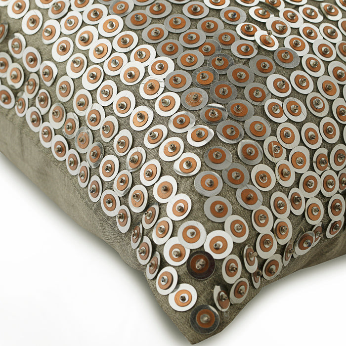 Exotic Lounge - Silver Art Silk Throw Pillow Cover