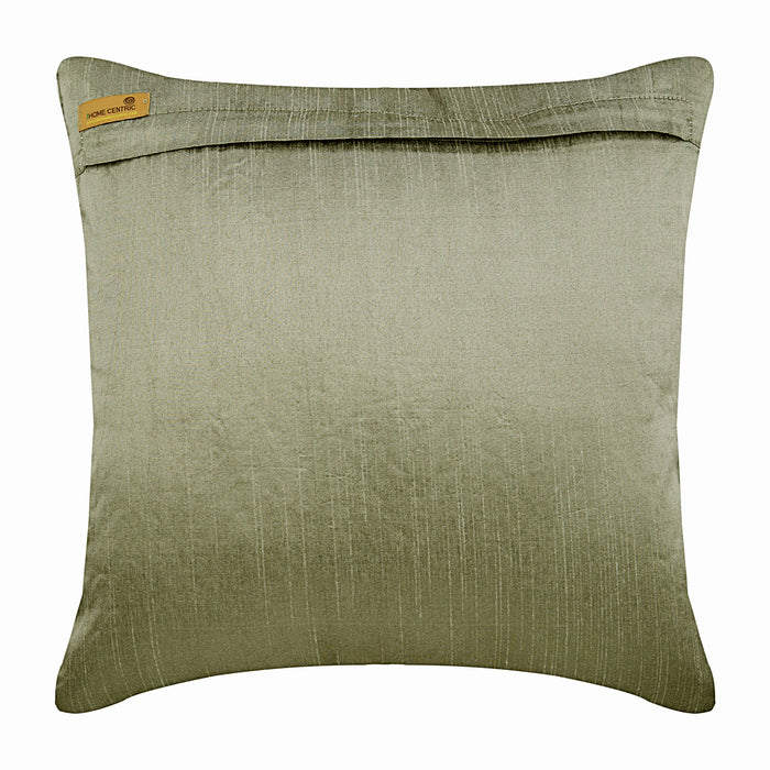 Exotic Lounge - Silver Art Silk Throw Pillow Cover