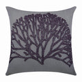 Faraway Tree - Gray Cotton Linen Decorative Euro Sham