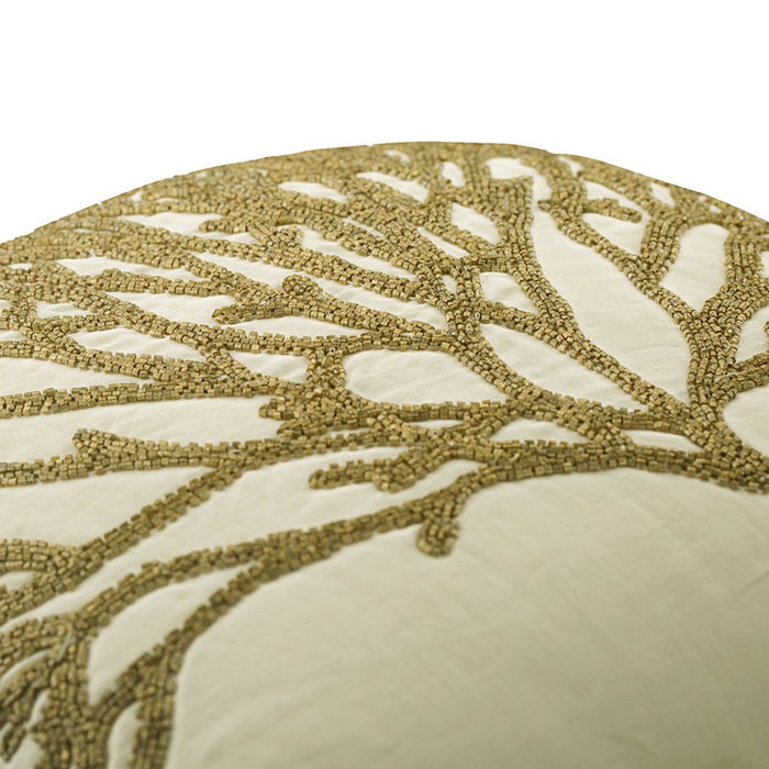 Faraway Tree - Gray Cotton Linen Throw Pillow Cover