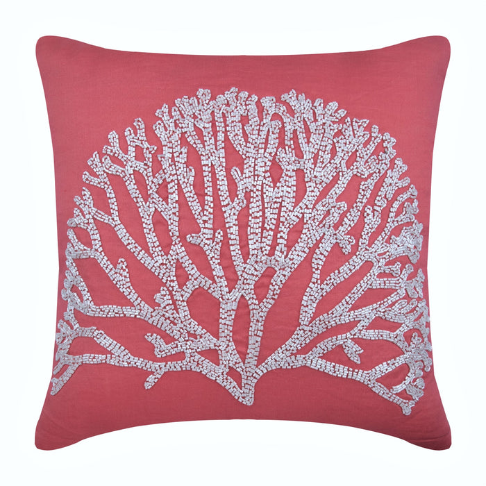 Faraway Tree - Gray Cotton Linen Throw Pillow Cover