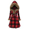 Faux Fur Plaid Gothic Style Jacket