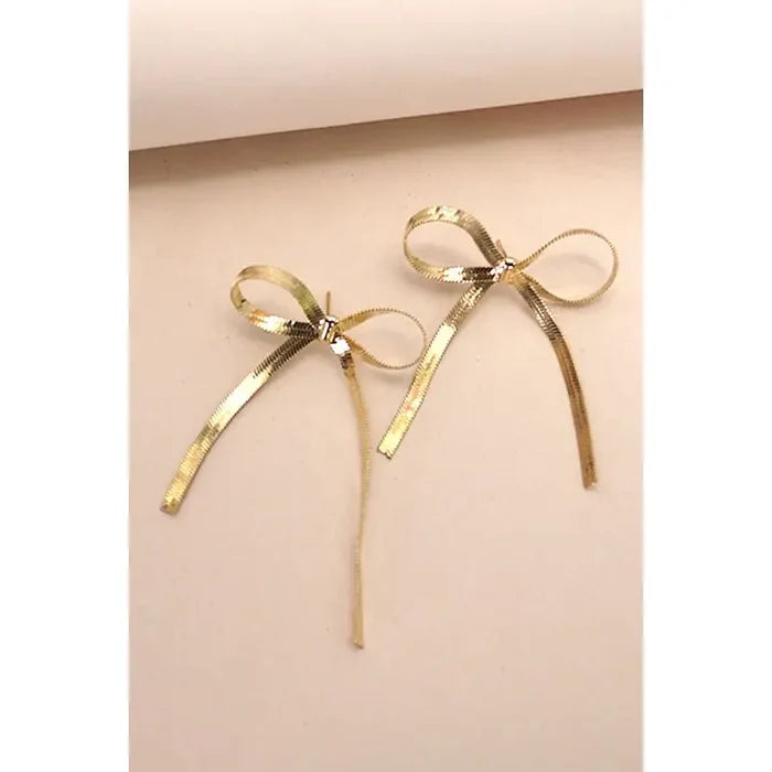 Festival Bow Snake Chain Earrings