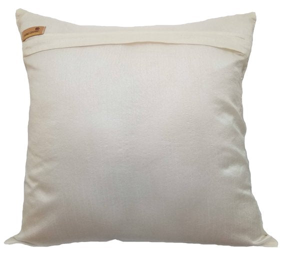 Fiery Mountain - Orange Art Silk Throw Pillow Cover