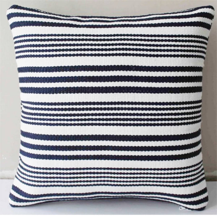 Flinders Navy | Outdoor Cushion Cover & Poly Insert | 60x60cm (BOWRAL)