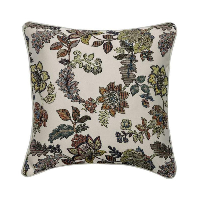 Floral Compatible Ivory Decorative Euro Sham