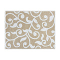 Floral Pattern Large Dish Drying Mat for Kitchen Counter |24 x 18 x 0.25 Inches | Beige