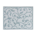 Floral Pattern Large Dish Drying Mat for Kitchen Counter |24 x 18 x 0.25 Inches | Gray & Teal