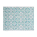 Flower Pattern Large Dish Drying Mat for Kitchen Counter |24 x 18 x 0.25 Inches | Blue