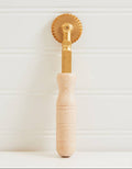 Fluted Brass Pasta Wheel Cutter, from Italy