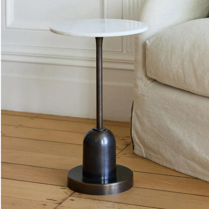 Flynn Side Table | Iron / Marble | W30 x H49cm | More stock arriving this week!