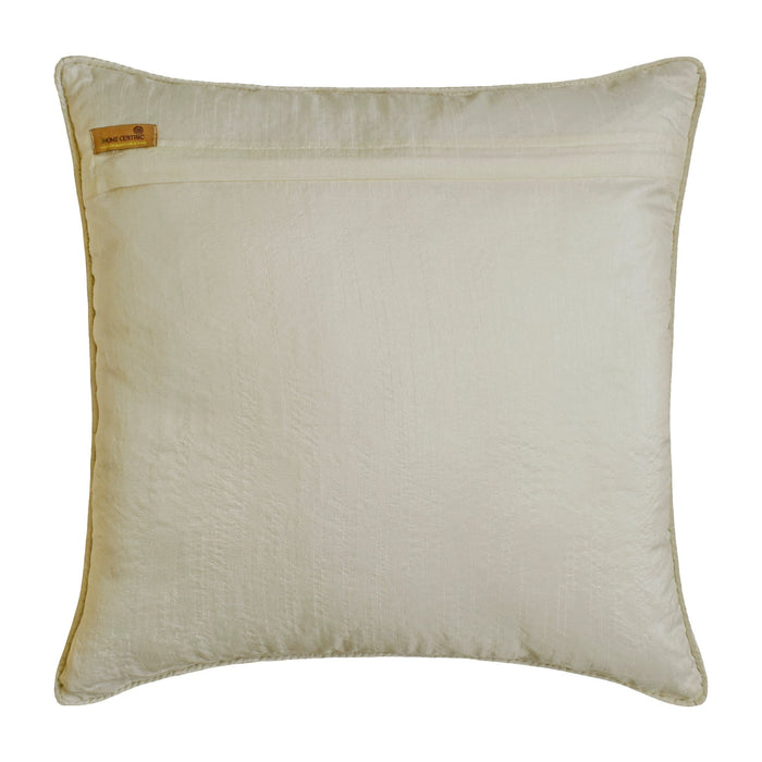 Fresh Linen - Beige Linen Embroidered Throw Pillow Cover