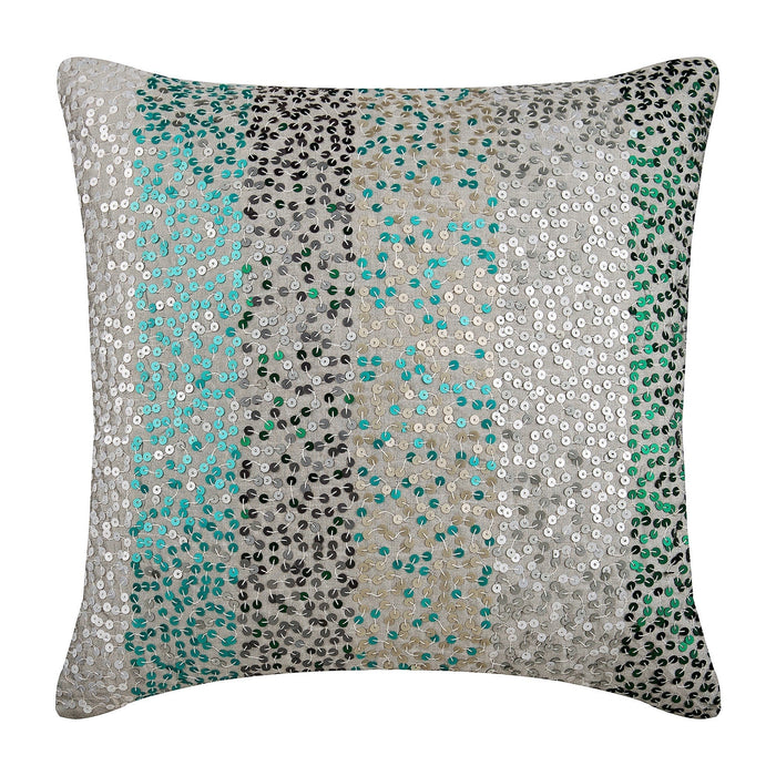 Grey & Green / 14 x 14 inch