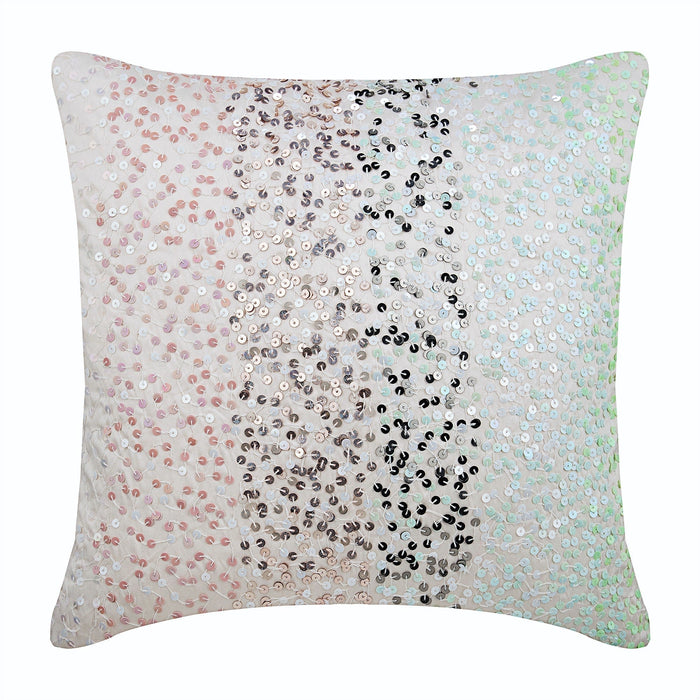 Frozen Sparkles - Blue Art Silk Throw Pillow Cover
