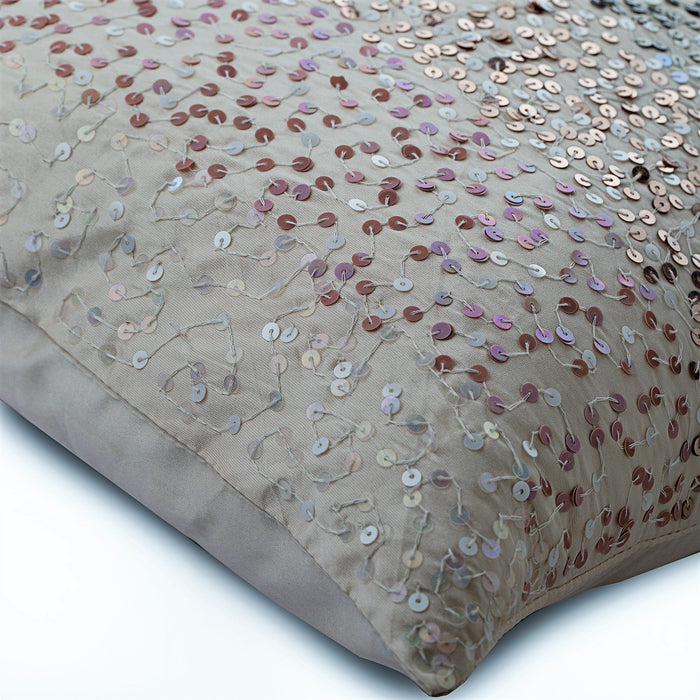Frozen Sparkles - Blue Art Silk Throw Pillow Cover