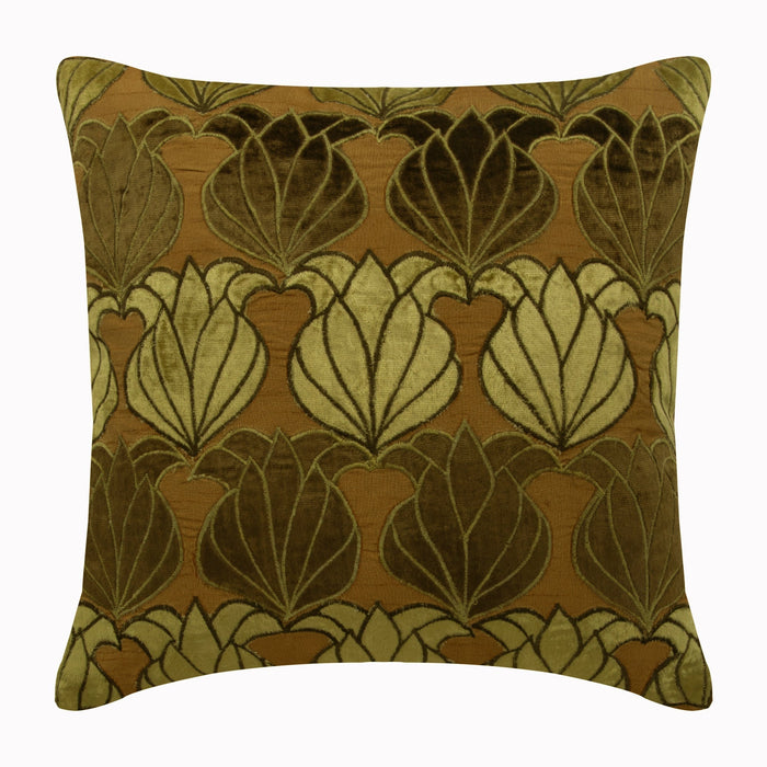 Fuchsia Lotus - Pink Art Silk Throw Pillow Cover