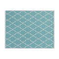 Geometric Pattern Large Dish Drying Mat for Kitchen Counter |24 x 18 x 0.25 Inches | Turquoise