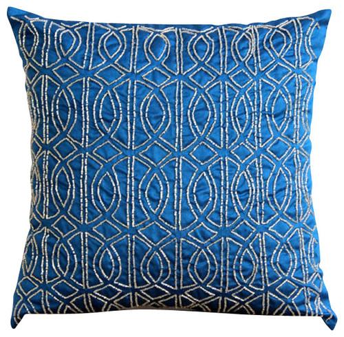 Geometric Royal Blue Euro Sham