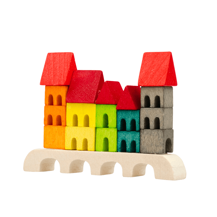 German Christmas Ornament: Bridge with Houses
