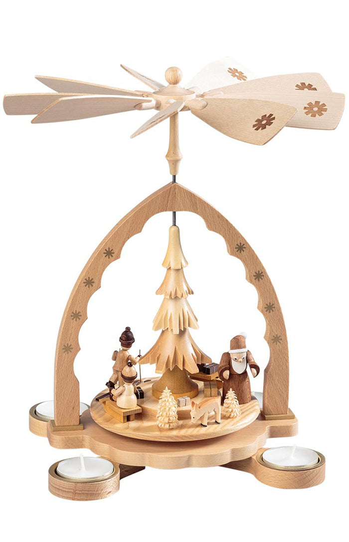 German Christmas Pyramid: Christmas Forest Tea Light