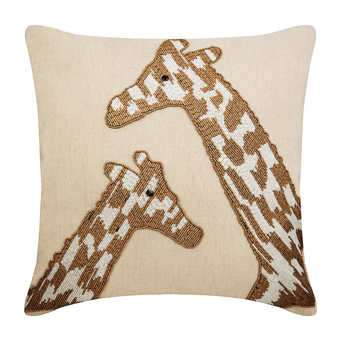 Giraffe Talk Pillow Cover