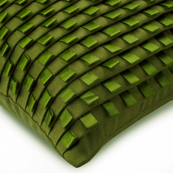 Go Green - Green Faux Suede Decorative Euro Sham