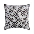 Go Silver Rings - Charcoal Gray Velvet Decorative Euro Sham
