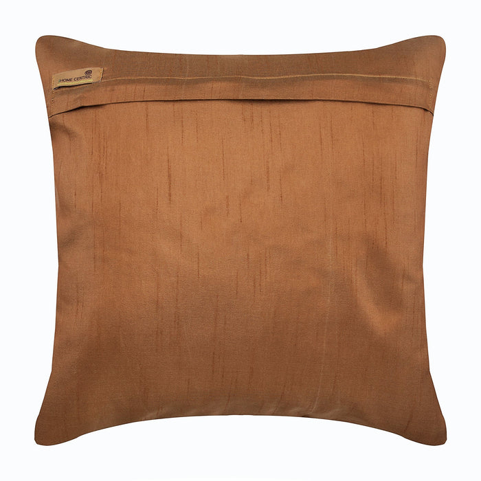Gold Brown Bricks - Gold Brown Art Silk Decorative Euro Sham